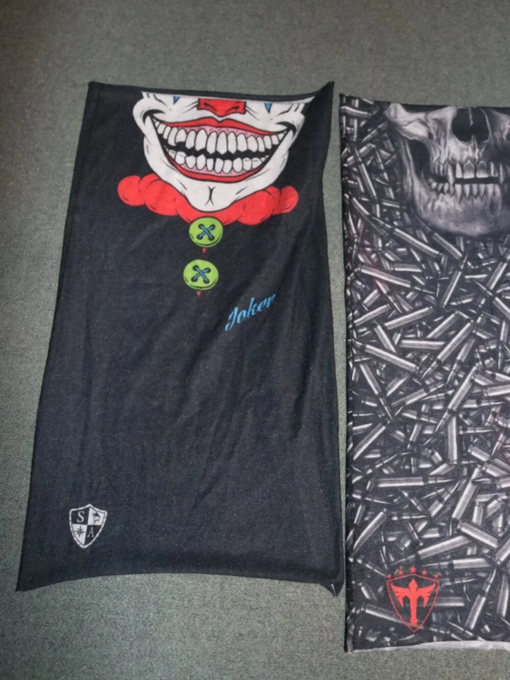 Neck Gaiter Bandana Lot - SA Company Tubular Face Sheild Skull Joker Gangster